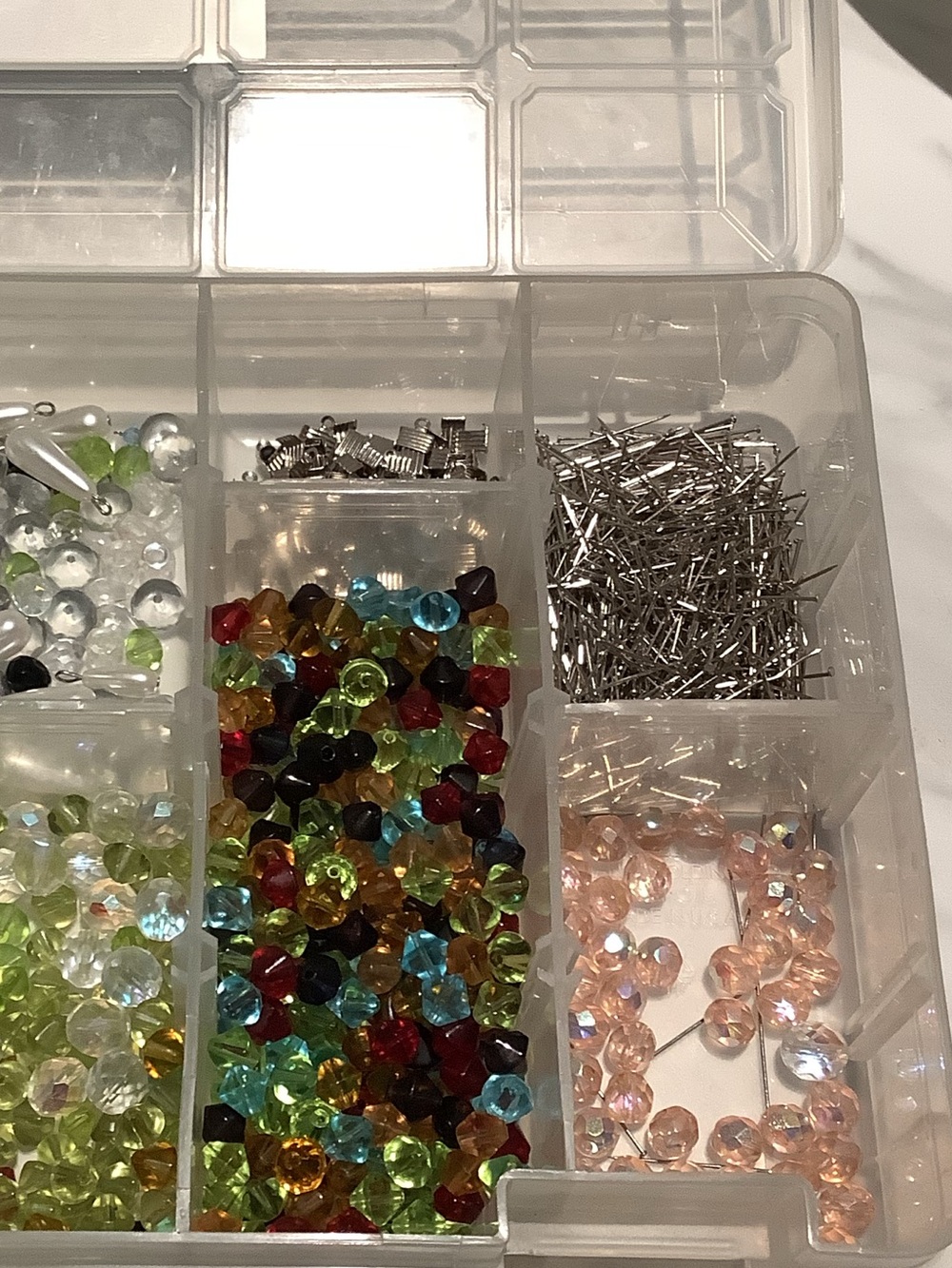 Mix Lot 3+ lbs VTG~New Glass~Plastic~Wood~Seed Beads & Various Types of Findings - Picture 3 of 11